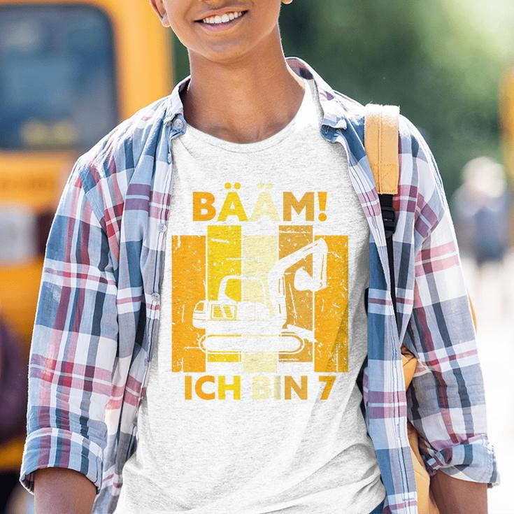 Children's Bäm Ich Bin 7 Sieben Jahre Boy 7Th Birthday Digger Kinder Tshirt