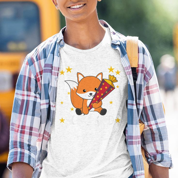 Children's Endlich Schulkind Fox School Cone School Cute Fox 80 Kinder Tshirt