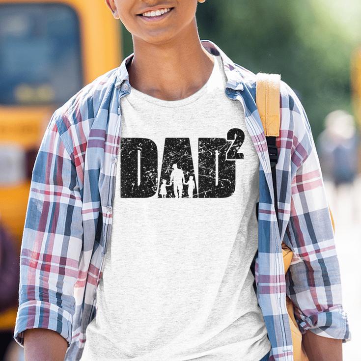 Father's Day Ater Werden Zweifacher Papa Zwei Kinder Kinder Tshirt