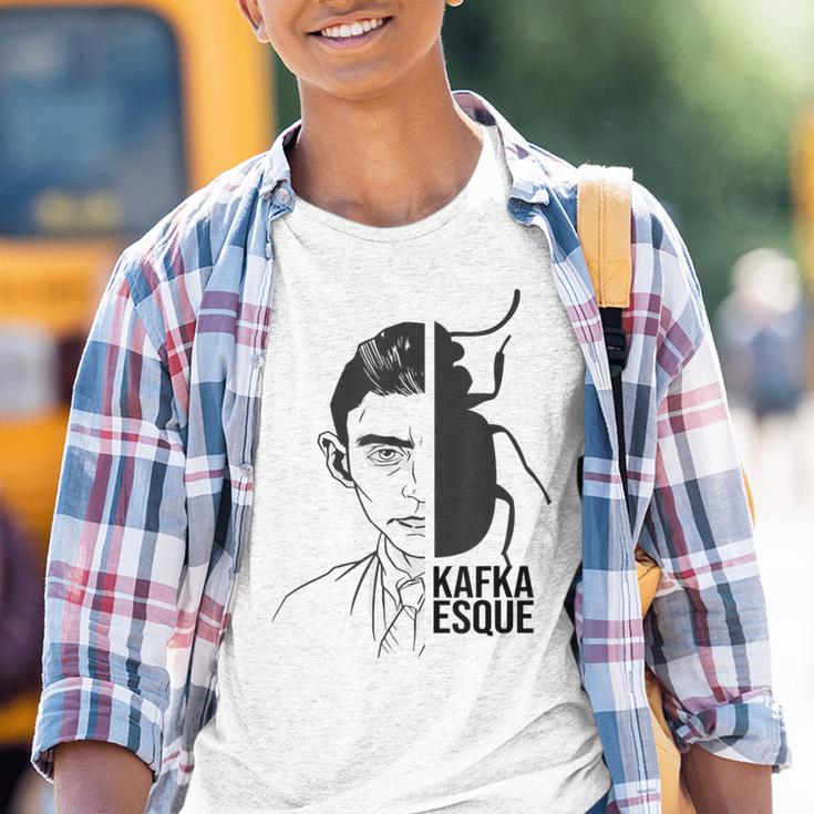 Franz Kafka Kafkaesque Portrait Kinder Tshirt