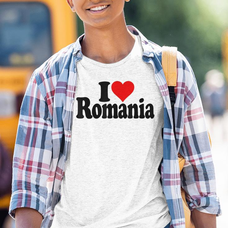 I Love Heart Rumänien Rumänische Kultur Kinder Tshirt