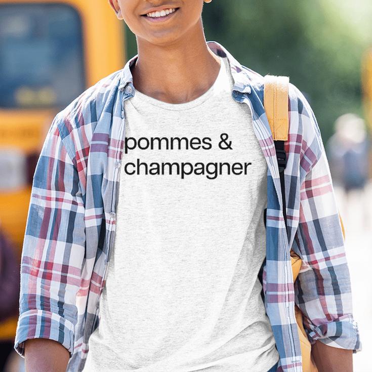 Pommes & Champagner X Liebe Champagne Frites Love Fun Kinder Tshirt