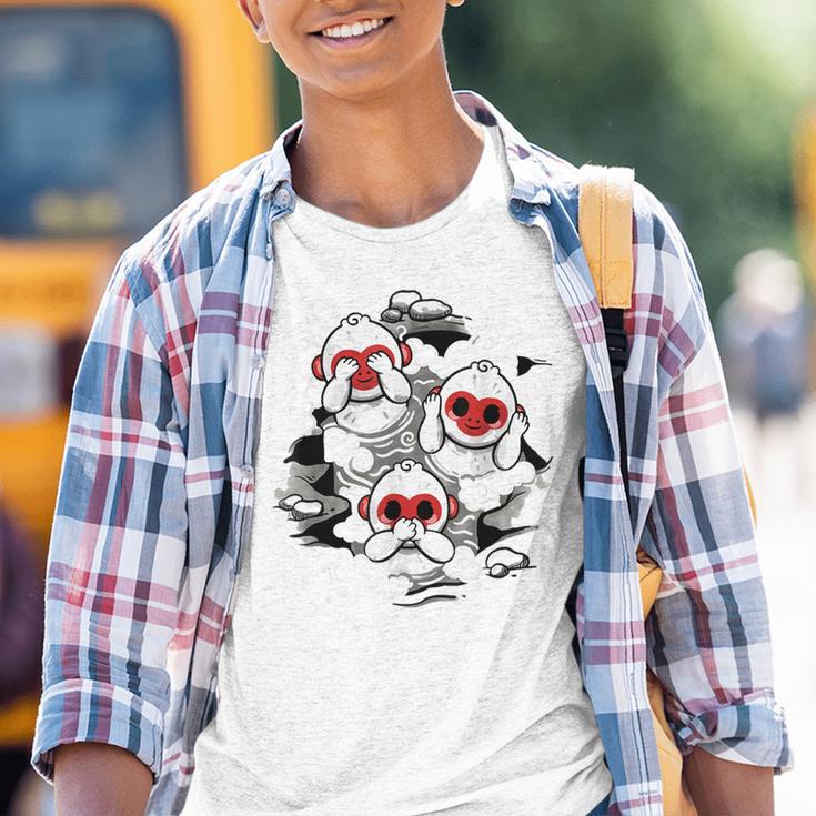 T-shirt Humoristique Les Trois Singes Sages Et Le Smartphone - Design Drôle Pour Ado Et Adulte - 7