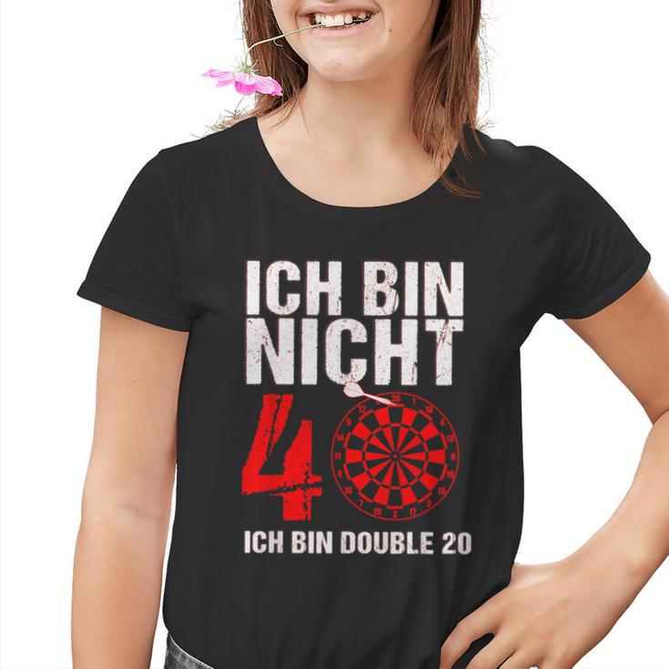 40 Geburtstag Geschenk-Idee Mann Lustiger Dart Spruch Darts Kinder Tshirt