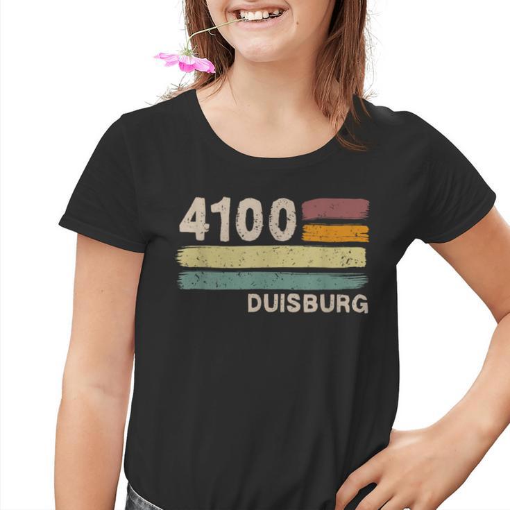 4100 Duisburg Retro Postcodes Old Postcode Vintage Kinder Tshirt