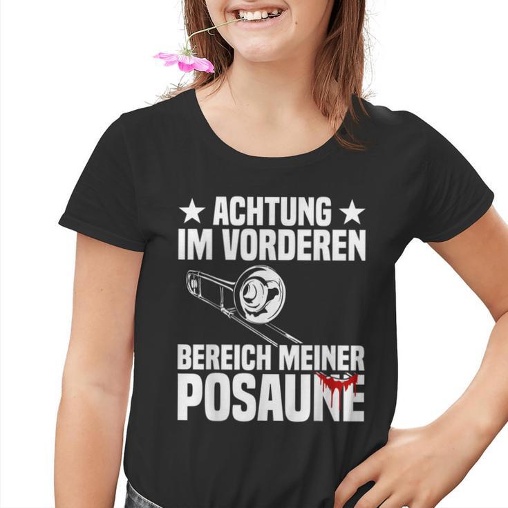 Achtung Trombonist Kinder Tshirt