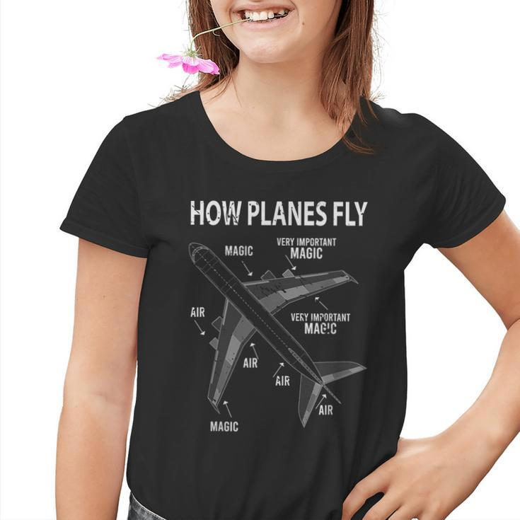 Aeroplane Aviator Pilot Kinder Tshirt