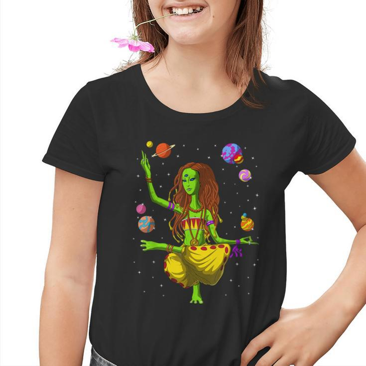 Alien Hippie Yoga Zen Meditation Spiritual Kinder Tshirt