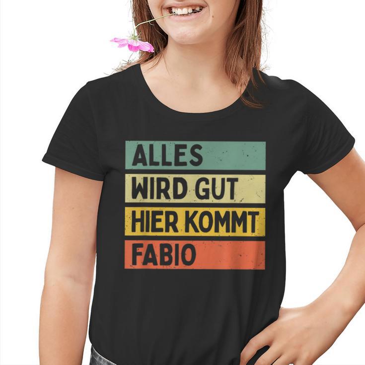 Alles Wird Gut Hier Kommt Fabio Retrointage Saying Kinder Tshirt