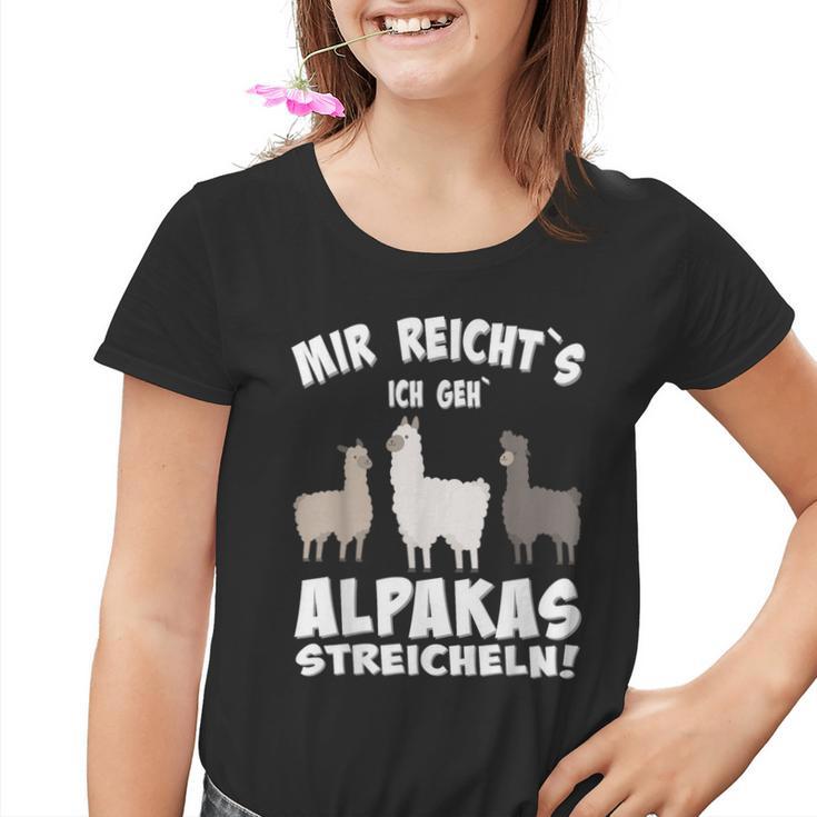 Alpaca And Lamas Mir Reichts Ich Geh Alpacas Streicheln Kinder Tshirt