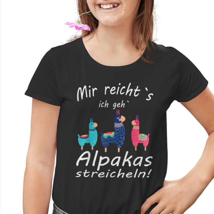 Alpaca And Lamas Mir Reichts Ich Geh Alpacas Strokes Kinder Tshirt