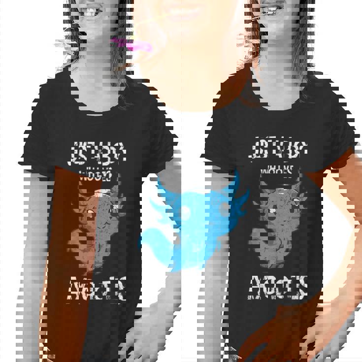 Animal Sólo Un Chico Que Ama Los Axolotls Salamandra Ajolote Camiseta niño