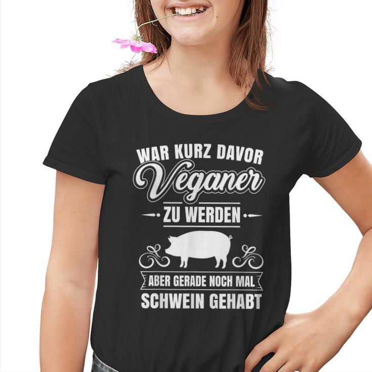 Anti-Vegan Saying Pig Gehabt Fleischfresser Kinder Tshirt