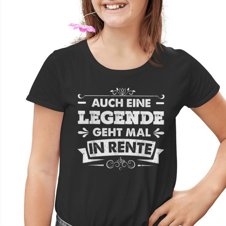 Auch Eine Legende Geht Mal In Rente Retirement Kinder Tshirt