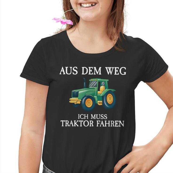 Aus Dem Weg Ich Muss Traktor Fahren Farmer Farm Kinder Tshirt