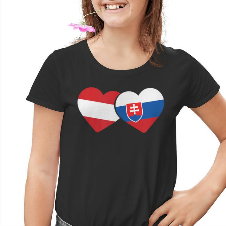 Austria Flag Slovak Flag Austria Slovakia Kinder Tshirt