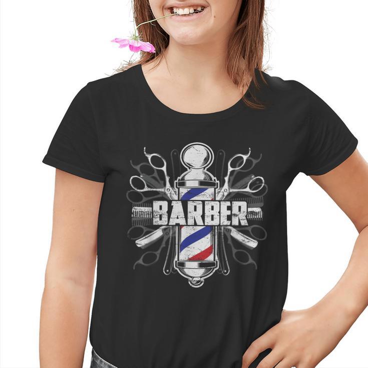 Barber Shop Pole Hairdresser & Barber Hipster Kinder Tshirt