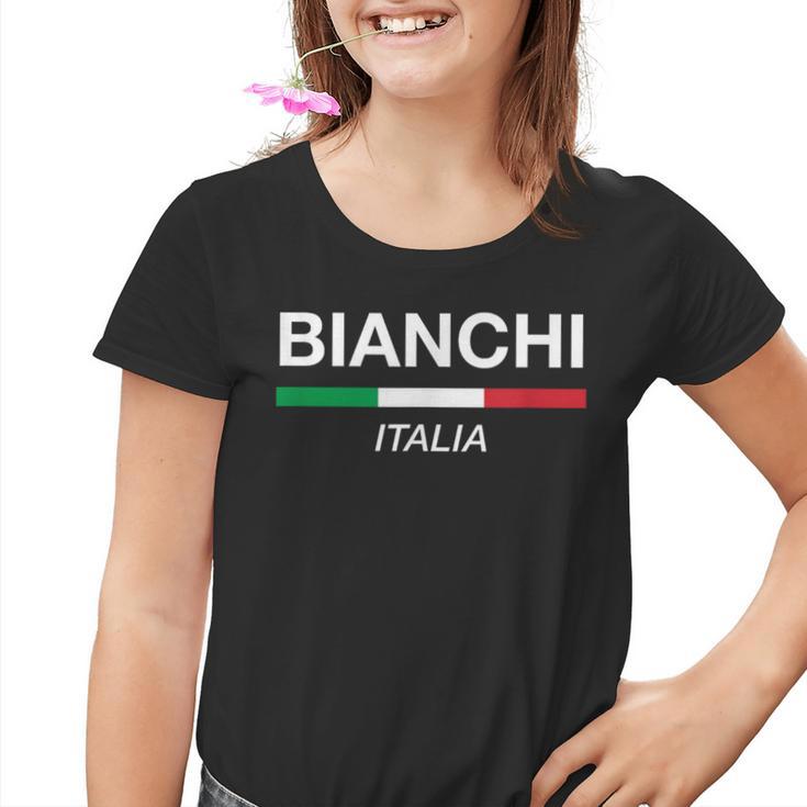 Bianchi Italian Name Family Surname Italy Flag Italia Kinder Tshirt