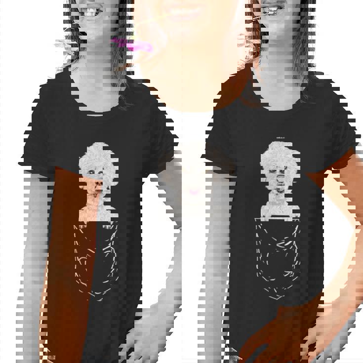 Bichons Frisés Avec Inscription Dog In Pocket Youth T-shirt