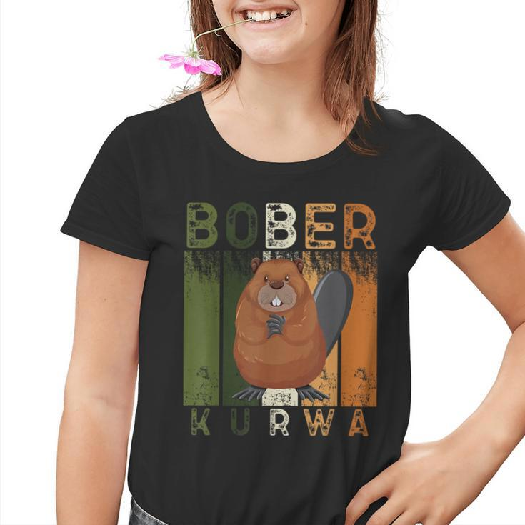 Bobr Kurwa Biber Bober Bobr Polish Beaver Meme Kinder Tshirt
