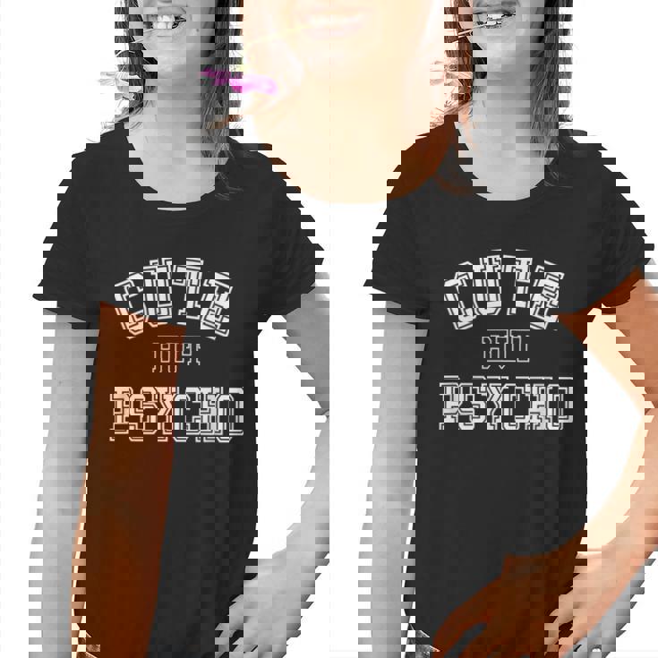 Bonita Amiga Con Texto En Alemán Cute But Psycho Para Niña Camiseta niño
