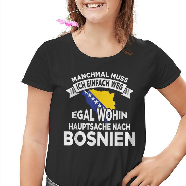 Bosnier Bosnia And Herzegovina Bosnian Flag Kinder Tshirt