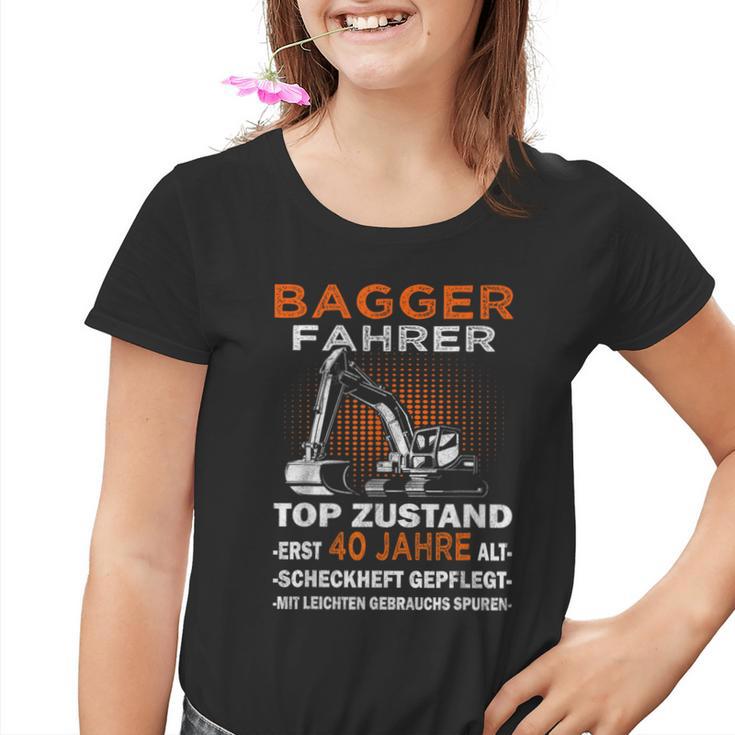 Builder & Digger Driver 40Th Birthday Kinder Tshirt