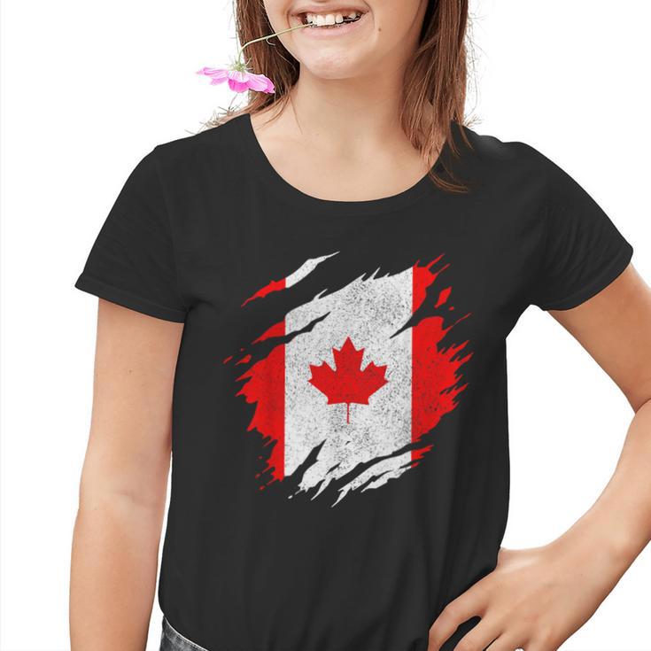 Canada Canadian Flag Vintage Kinder Tshirt