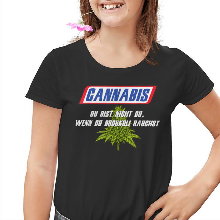 With Cannabis Du Bist Nicht Du Wenn Du Brokkoli Rauchst Motif Kinder Tshirt