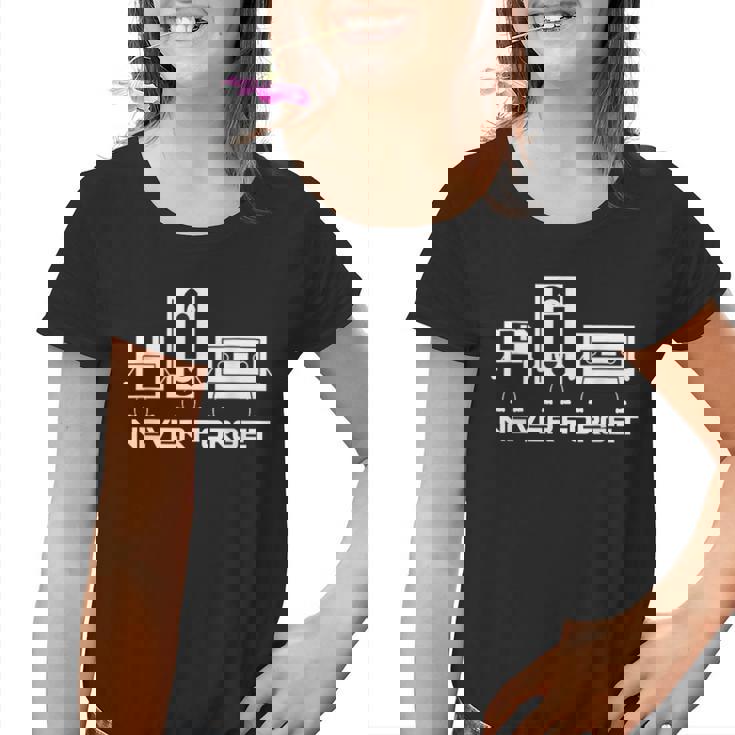Cinta De Cassette De Audio Never Forget Camiseta niño
