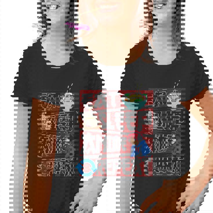 Comer Sueño Anime Repetir Divertido Sushi Japonés Regalo Anime Camiseta niño