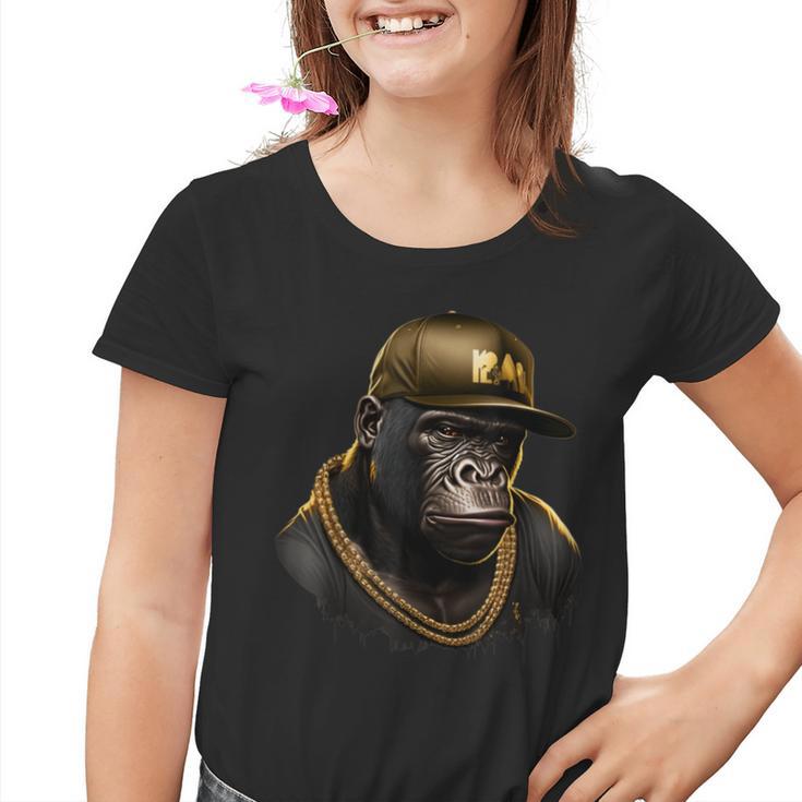 Cool Gorilla Rapper Hip Hop Gangster Kinder Tshirt