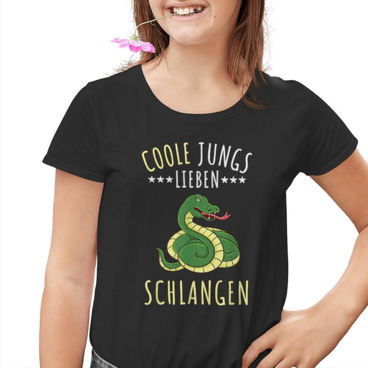 Coole Jungs Lieben Schlangen Geschenk Kinder Tshirt