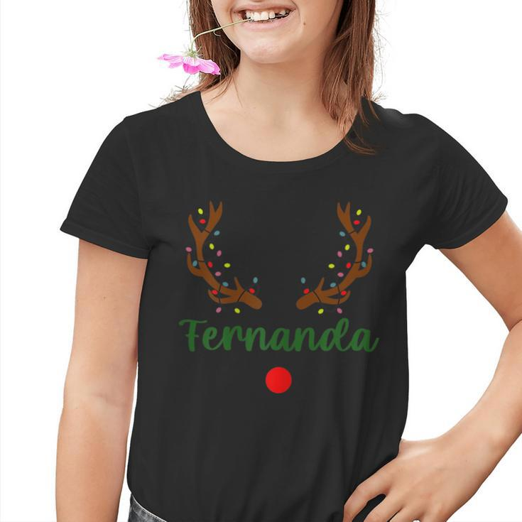 Custom Name Christmas Matching Family Pajama Fernanda Youth T-shirt