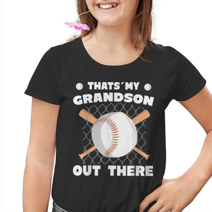 Das Ist Mein Enkel Da Draußen Baseball- Kinder Tshirt