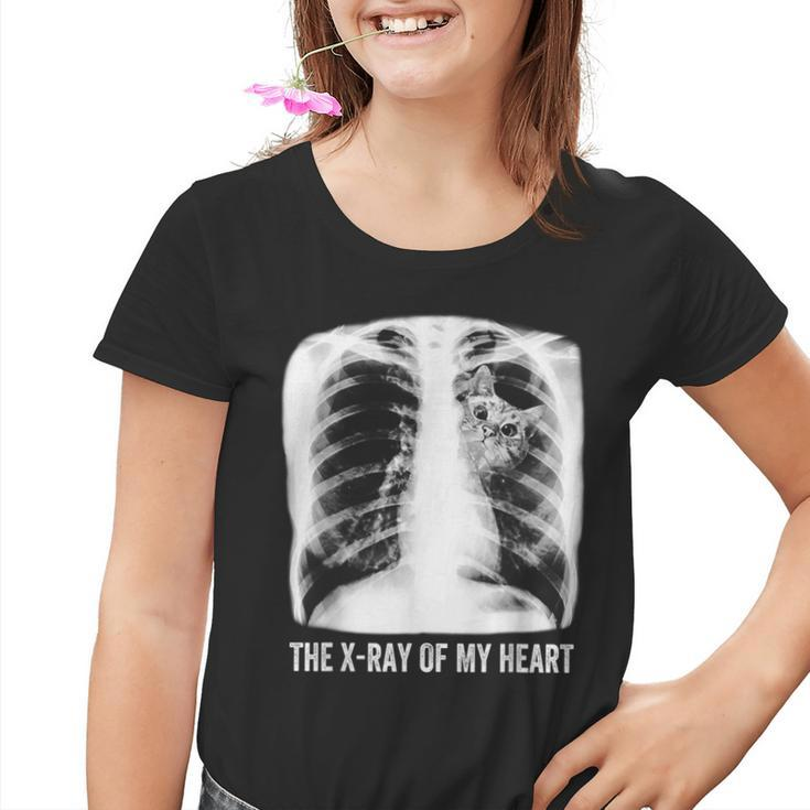 Das Röntgenbild Meiner Herzkatze Kinder Tshirt