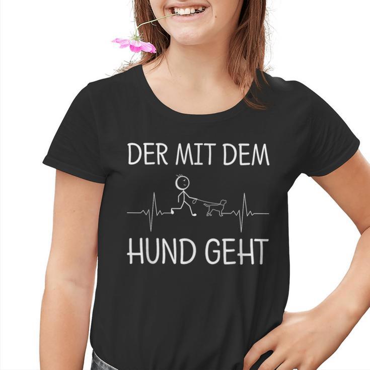 Der Mit Dem Hund Geht Hunde Heartbeat Dog Lovers S Kinder Tshirt