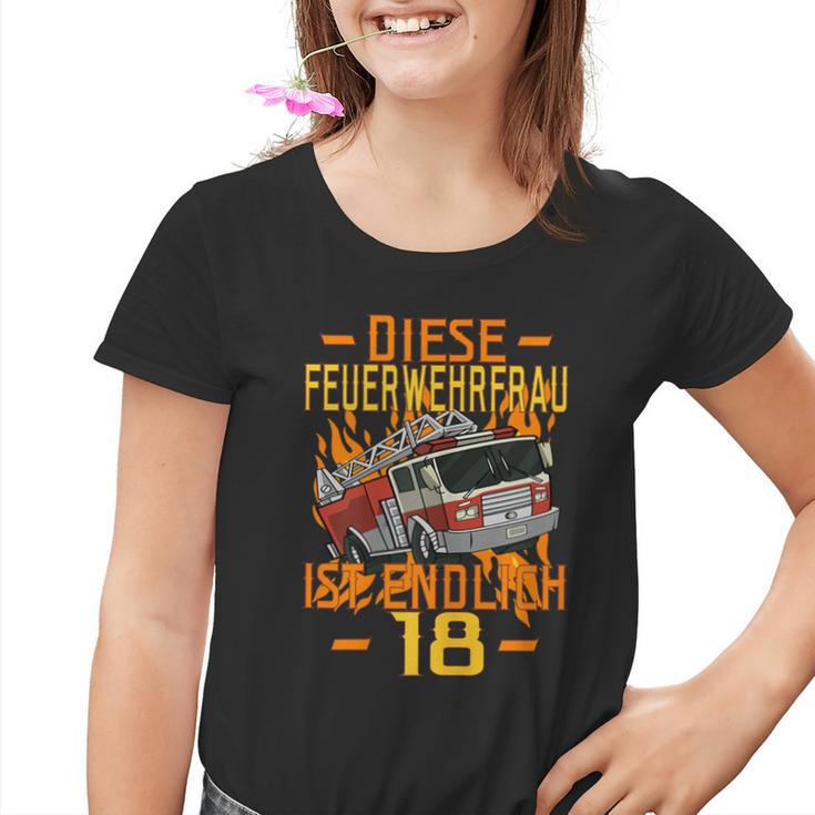 Diese Feuerwehrfrau Ist Endlich 18 Kinder Tshirt