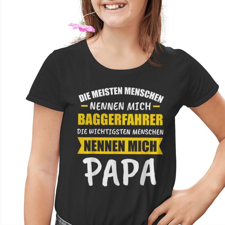 Digger Excavator Driver Dad Slogan Kinder Tshirt