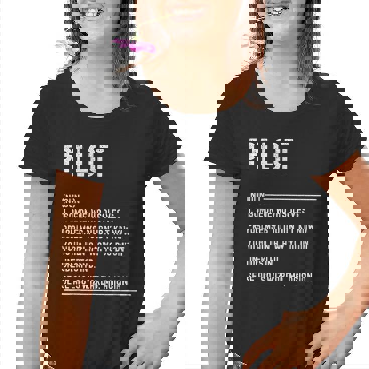 Divertido Título De Trabajo De Pilot Definition Camiseta niño
