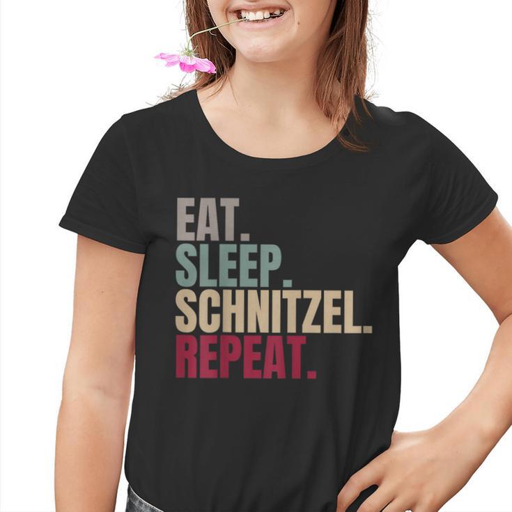 Eat Sleep Schnitzel Repeat Kinder Tshirt