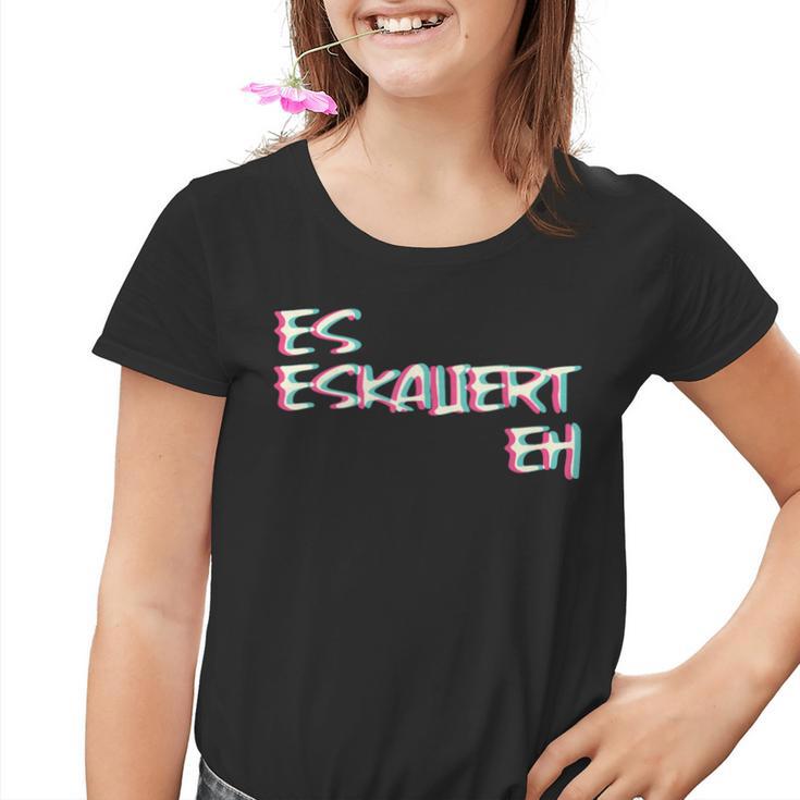 Es Escaliert Eh Techno Trippy Edm Festival Hardcore Hardtekk Kinder Tshirt