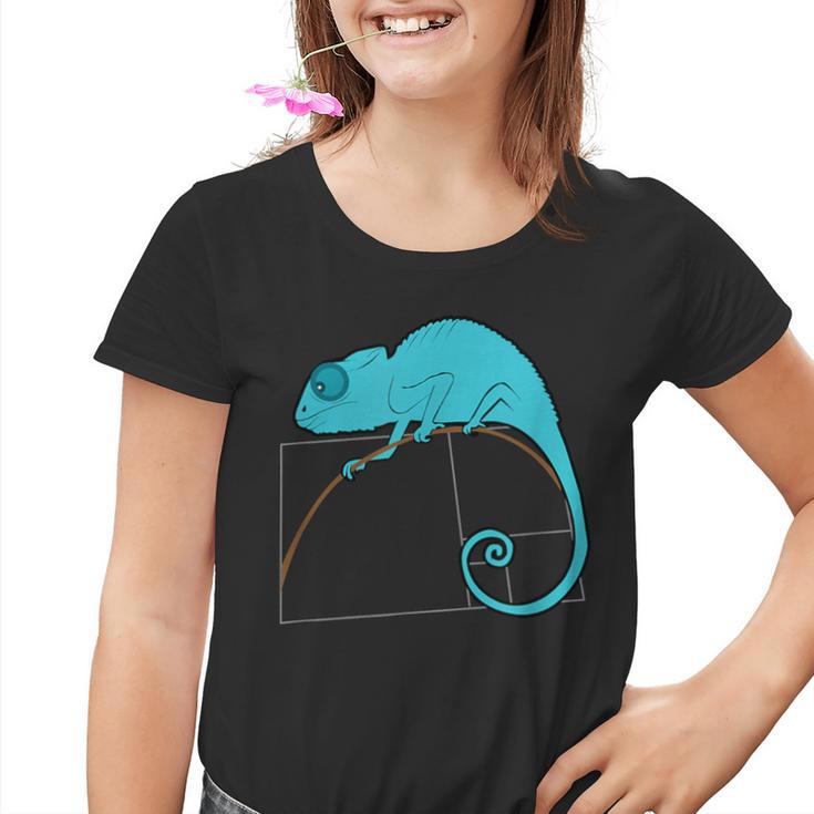 Fibonacci Chameleon Kinder Tshirt