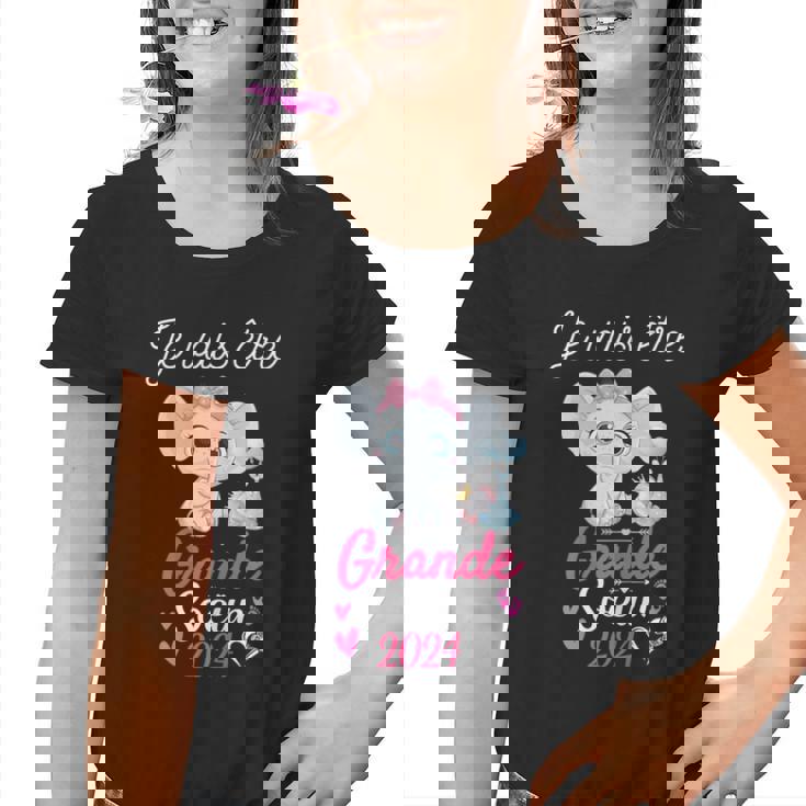 Future Grande Sœur Éléphant Je Vais Être Grande Soeur 2024 Youth T-shirt