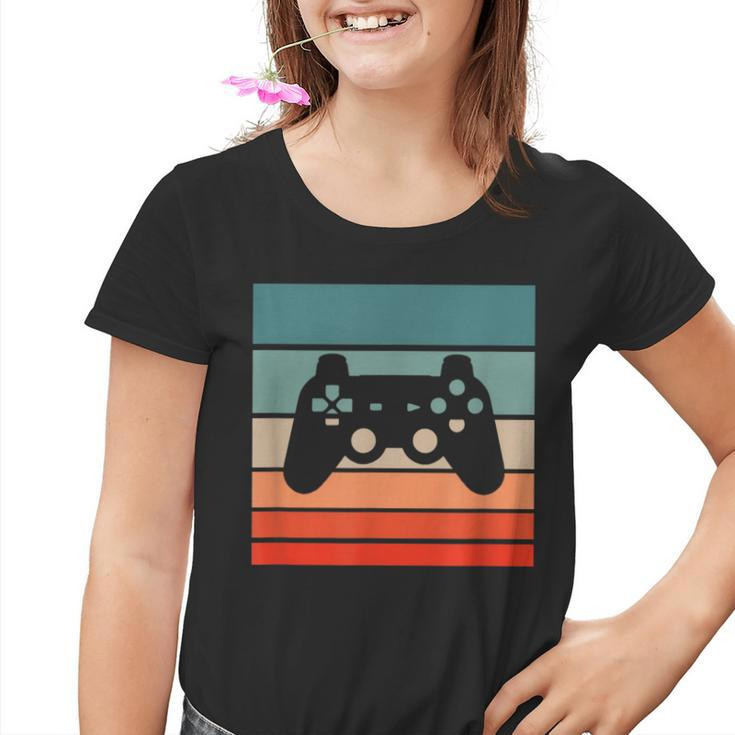 Gaming Controller Retro Style Vintage Kinder Tshirt