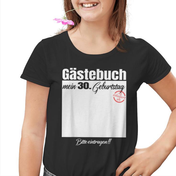 Gästebuch 30 Geburtstag – Bitte Eintragen Kinder Tshirt