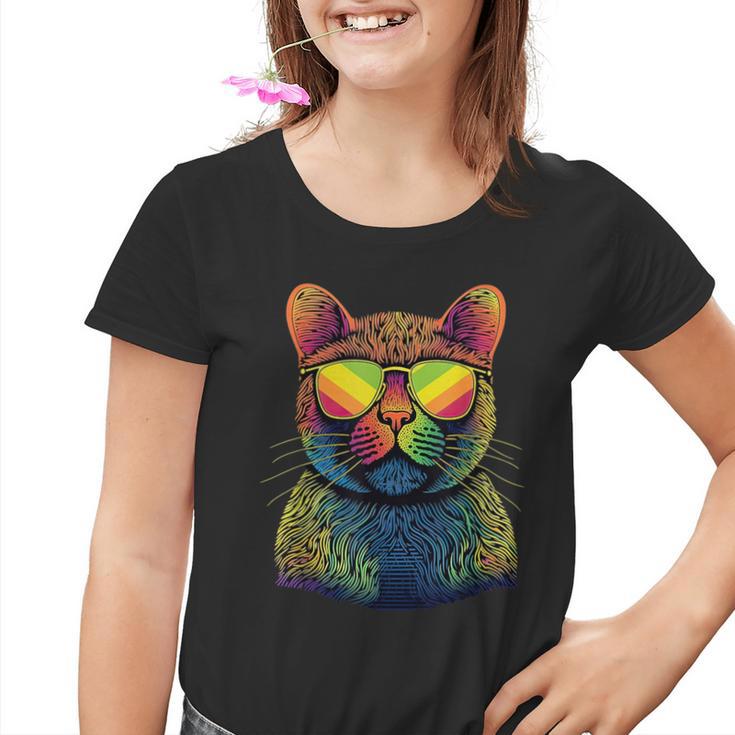 Gato Colorido Gatito Cool Catlover Camiseta niño