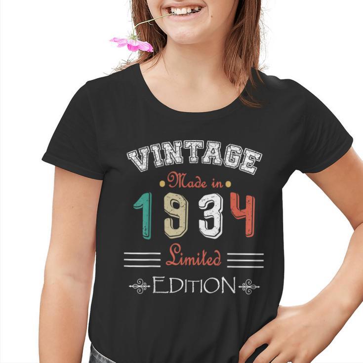 Geboren Im Jahr 1934Intage Made In 1934 Geburtstag Jahrestag 90 Kinder Tshirt