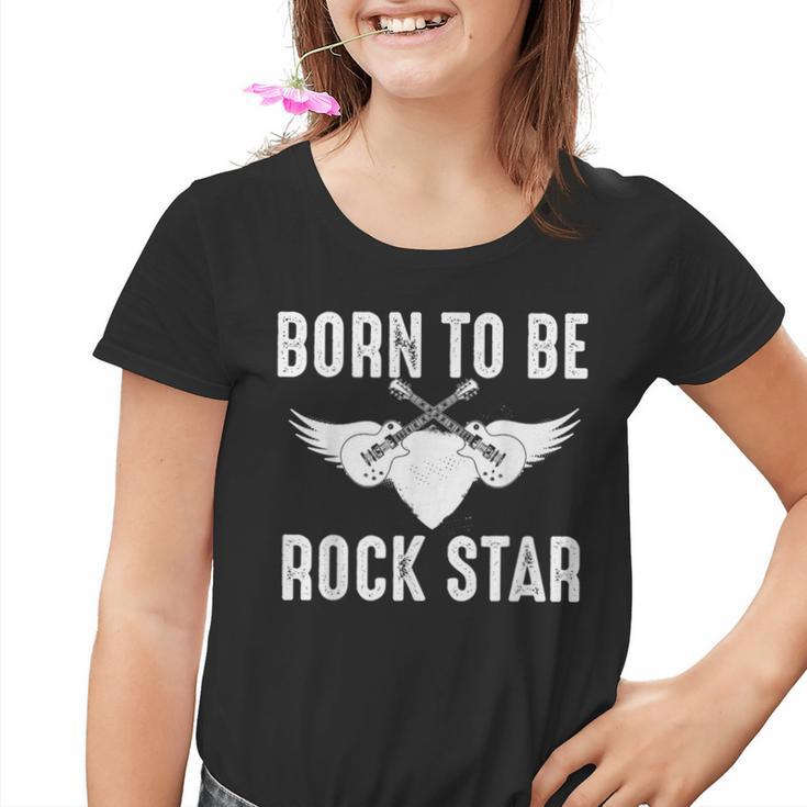 Geboren Um Rockstar Zu Werden Kinder Tshirt