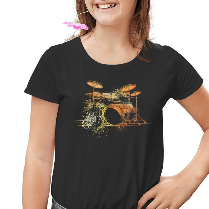 For Drummers Drumsticks Vintage Drum Kit Kinder Tshirt